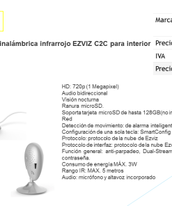 Cámara IP HD Inalámbrica Infrarojo EZVIZ para Interiores