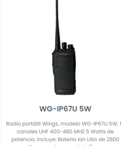 Alternative view of Radio portátil Wings WG-IP67U 5W